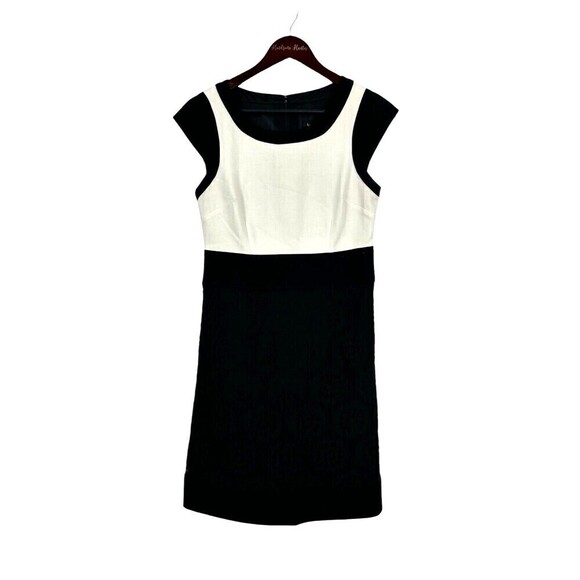 Laundry by Shelli Segal Dresses & Skirts - Laundry by Shelli Segal Sz 6 Black White Colorblock Lace Sheath Career Dress N4